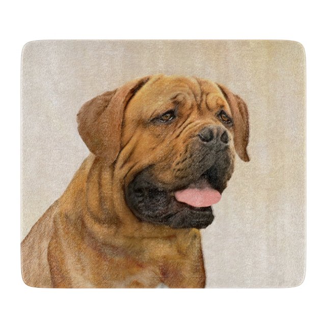 Dogue de Bordeaux Painting - Cute Original Hund Ar (Framsidan)
