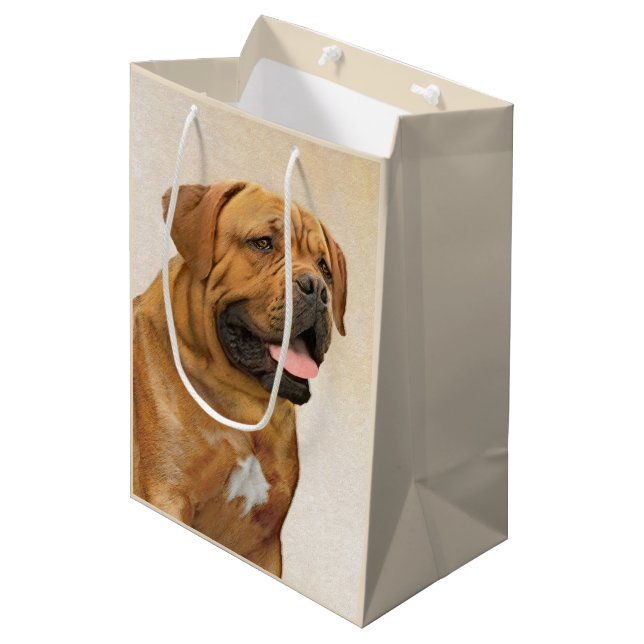 Dogue de Bordeaux Painting - Cute Original Hund Ar (Framsidan Vinklad)