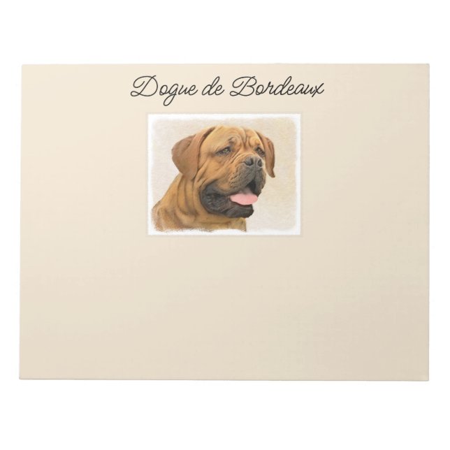 Dogue de Bordeaux Painting - Cute Original Hund Ar Anteckningsblock (Framsida)