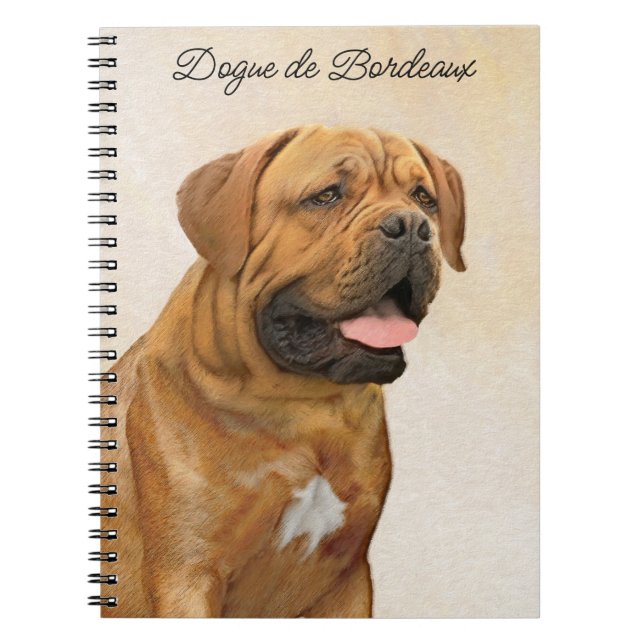 Dogue de Bordeaux Painting - Cute Original Hund Ar Anteckningsbok (Framsidan)