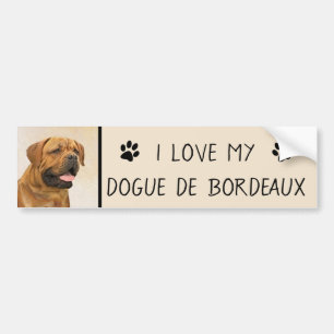Dogue de Bordeaux Painting - Cute Original Hund Ar Bildekal