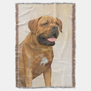 Dogue de Bordeaux Painting - Cute Original Hund Ar Filt