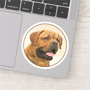 Dogue de Bordeaux Painting - Cute Original Hund Ar Klistermärken
