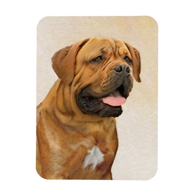 Dogue de Bordeaux Painting - Cute Original Hund Ar Magnet (Vertikal)