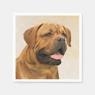 Dogue de Bordeaux Painting - Cute Original Hund Ar Pappersservett