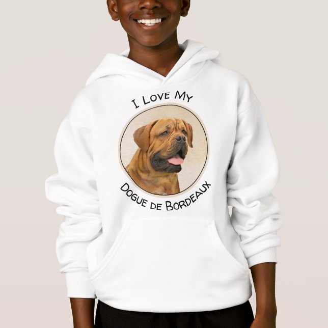 Dogue de Bordeaux Painting - Cute Original Hund Ar T Shirt (Framsida)