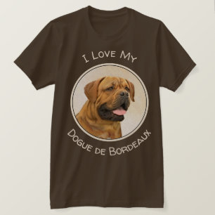 Dogue de Bordeaux Painting - Cute Original Hund Ar T Shirt