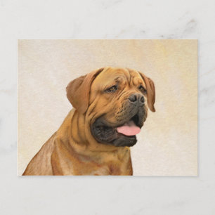 Dogue de Bordeaux Painting - Cute Original Hund Ar Vykort
