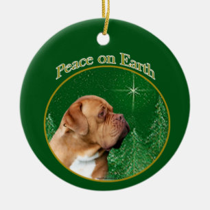 Dogue de Bordeaux Peace Julgransprydnad Keramik