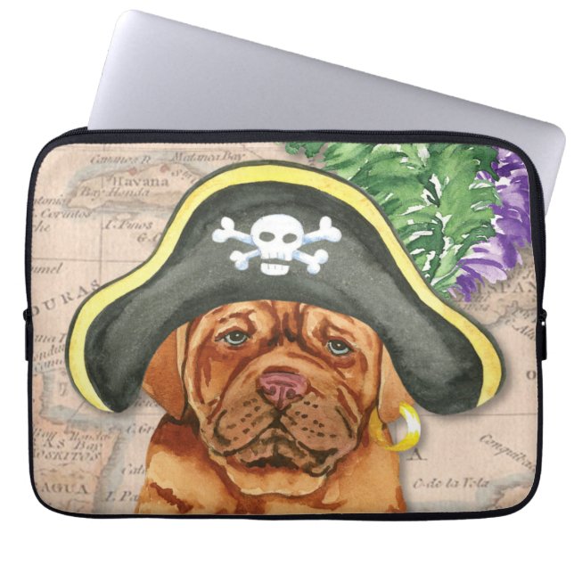 Dogue de Bordeaux Pirat Laptop sleeve (Framsidan)