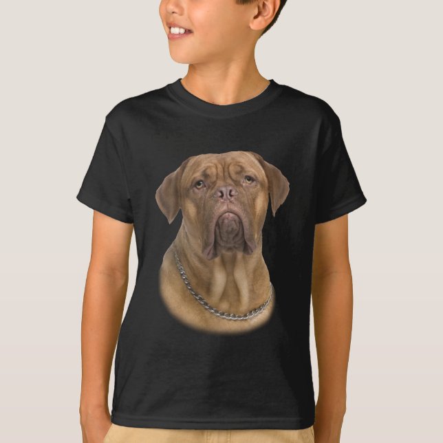 Dogue de Bordeaux Porträtt Tee Shirt (Framsida)