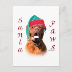 Dogue de Bordeaux Santa Tassar Helg Vykort