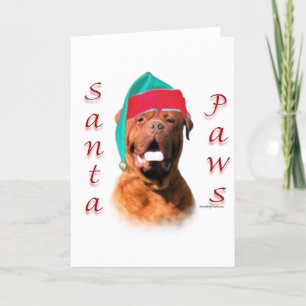 Dogue de Bordeaux Santa Tassar Helgkort