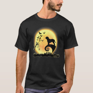 Dogue de Bordeaux Scary och Måne Hund Halloween Co T Shirt
