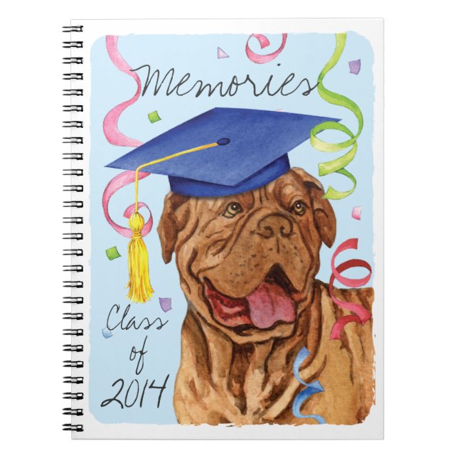Dogue de Bordeaux Student Anteckningsbok Med Spiral (Framsidan)