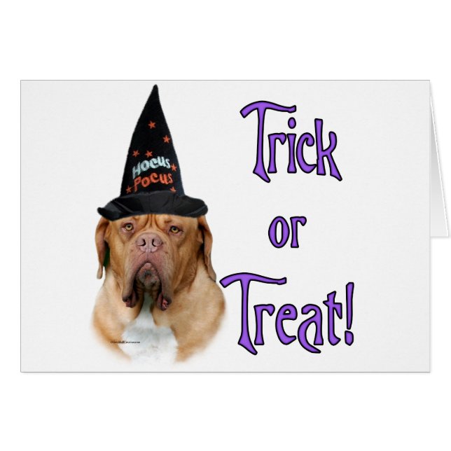 Dogue de Bordeaux Trick Hälsningskort (Framsidan Horizontal)