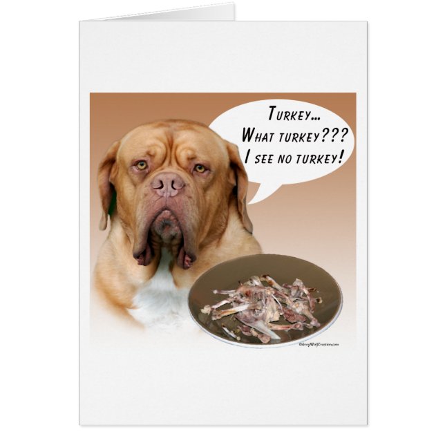 Dogue de Bordeaux Turkiet Hälsningskort (Framsidan)