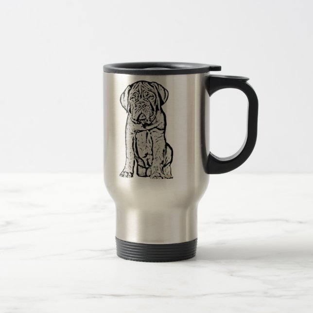 Dogue de Bordeaux valptravel mug Resemugg (Höger)