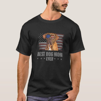 Dogues de Bordeaux Best Hund Mamma någonsin Retro  T Shirt