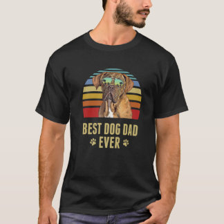 Dogues de Bordeaux Best Hund Pappa någonsin Retro  T Shirt