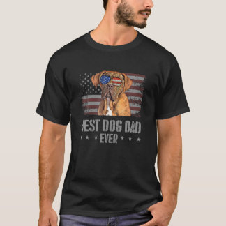 Dogues de Bordeaux Best Hund Pappa någonsin Retro T Shirt