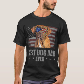 Dogues de Bordeaux Best Hund Pappa någonsin Retro  T Shirt