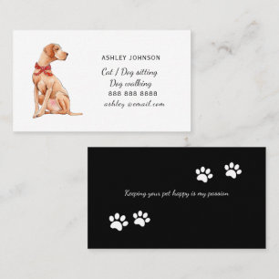 Dogwalker, Pet Sitta Services Visitkort