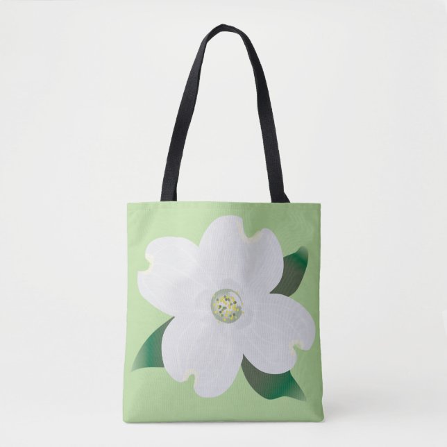 Dogwood Blommar Tote Bag Tygkasse (Framsida)