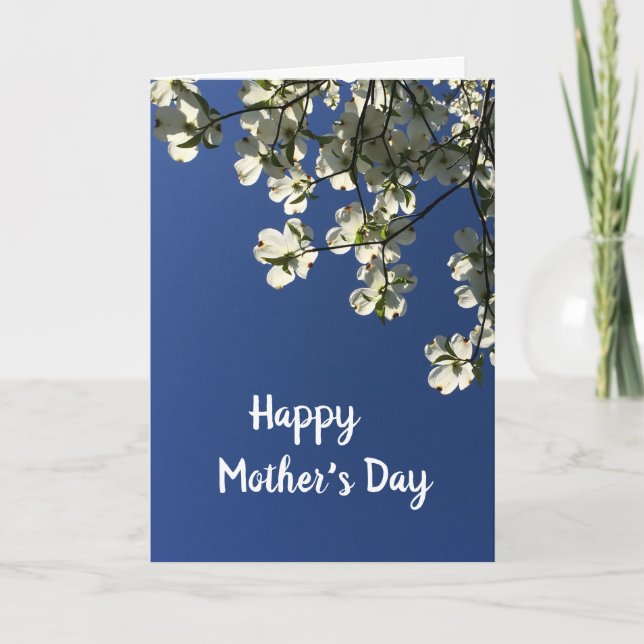 Dogwood Blommar Two Mammor Mors dag Card Tack Kort (Framsida)