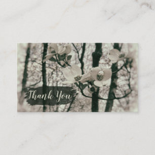 Dogwood Blooms Sepia Blommigt Träd Vintage Inspire Visitkort