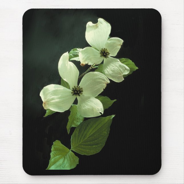 Dogwood Blossum Mousepad Musmatta (Framsidan)