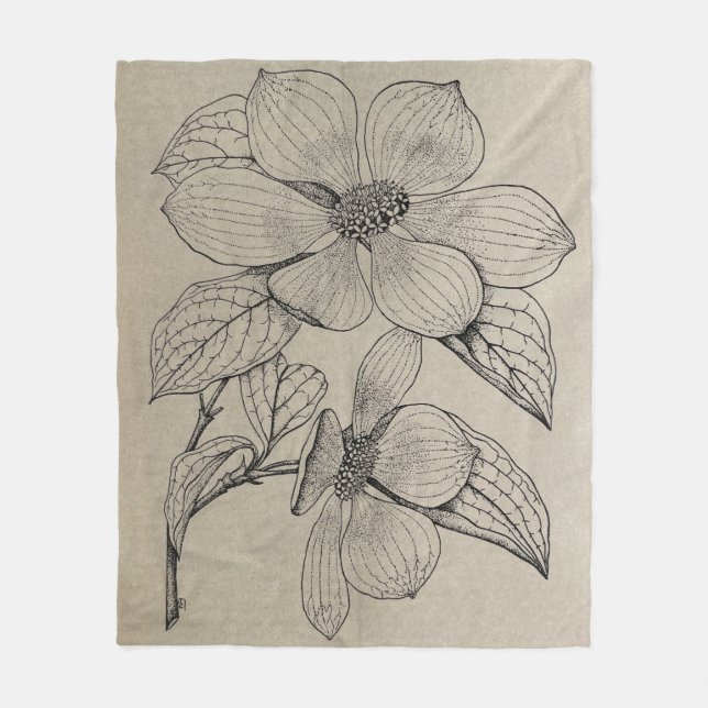 Dogwood Fleece Blanket (Framsidan)