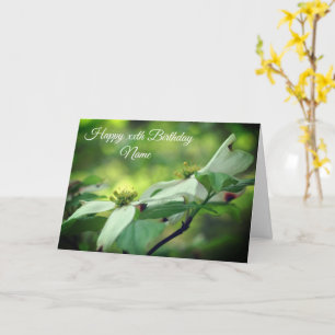 Dogwood Flower Pair Personlig Birday Card Kort