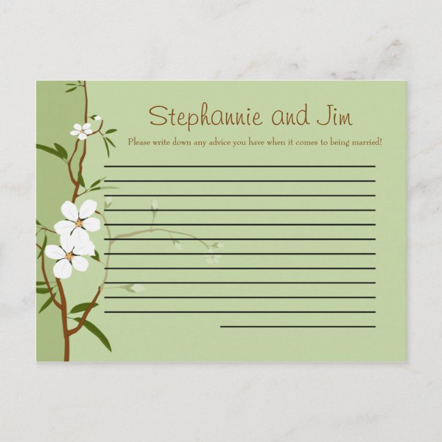 Dogwood Flowers med skrivbart stödkort Rådkort (Framsida)