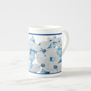 Dogwood Flowers på Bone China Mugg Benporslin Mugg