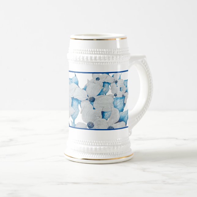 Dogwood Flowers på en Stein Sejdel (Framsida höger)