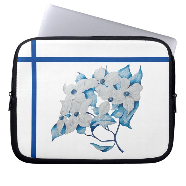 Dogwood Flowers vid Laptop sleeve (Framsidan)