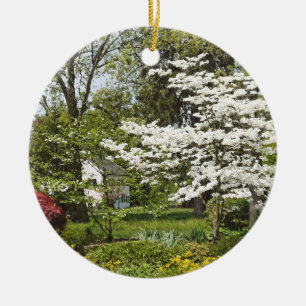 Dogwood i Bloom Julgransprydnad Keramik
