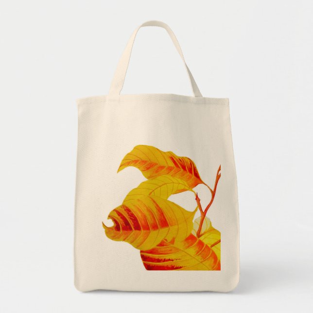 Dogwood Löv på Livsmedel Tote Tygkasse (Framsidan)