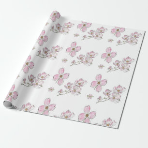 Dogwood Mönster på Wrapping Papper Presentpapper