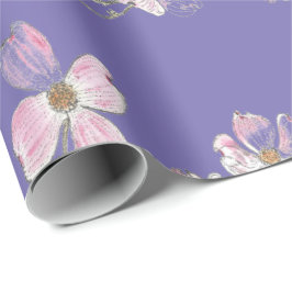 Dogwood Mönster på Wrapping Papper Presentpapper