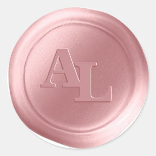 Dogwood Rosa Vax Seal Monogram Weders Runt Klistermärke