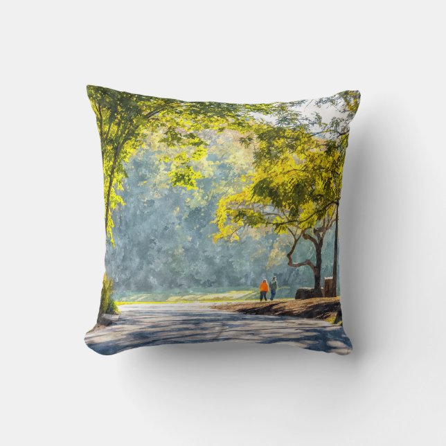 Dogwood Stroll Painterly Kudde (Framsida)