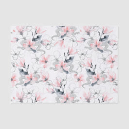 Dogwoodblommor & ormar för abstrakt vattenfärg