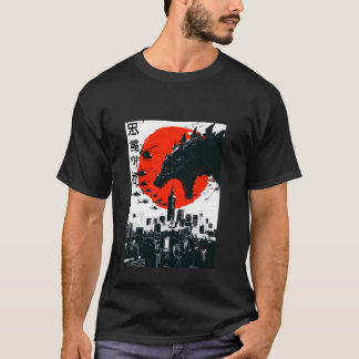 Dogzilla Hund Japanska konstpresentationer För man T Shirt