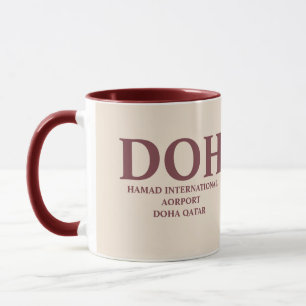 Doha Qatar flygplats Mugg