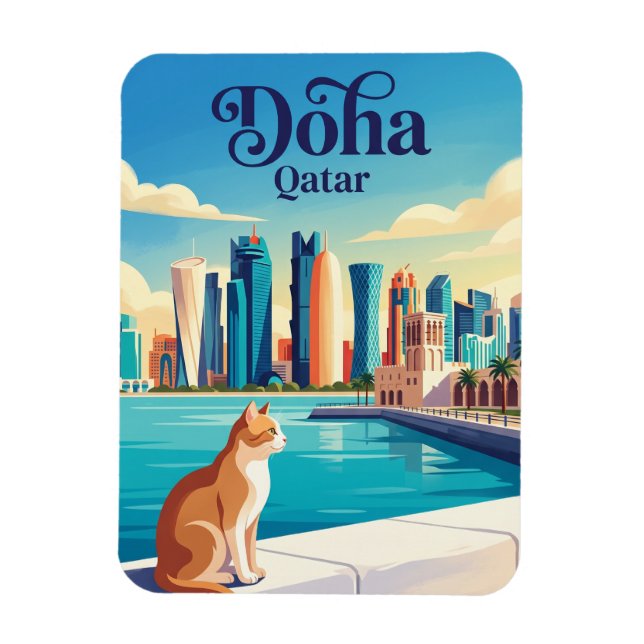 Doha Qatar Magnet (Vertikal)