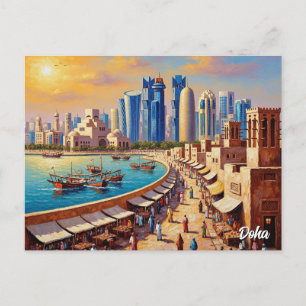 Doha Qatar Travel Vykort