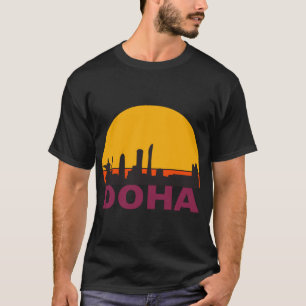 doha retro-vintage - doha qatar t shirt