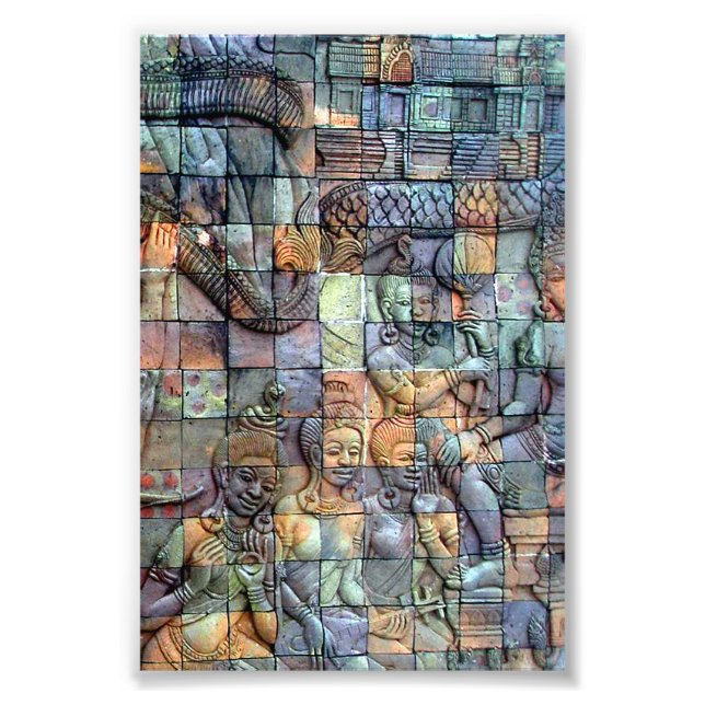 Doi Inthanon Chedi Carved Tiles Fototryck (Framsidan)